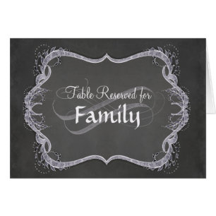 Tafelnummers - Chalkboard Typographic Leaf Swirl