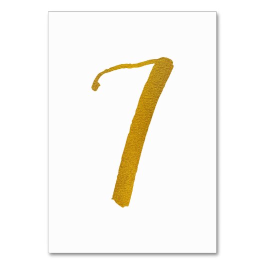 Tafelnummers - Informele borstel schrift typografi (Voorkant)
