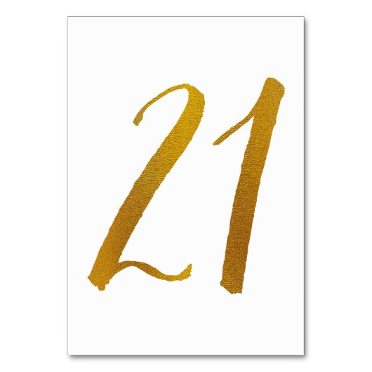 Tafelnummers - Informele borstel script typografie (Voorkant)