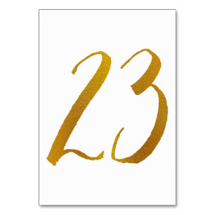 Tafelnummers - Informele borstel script typografie