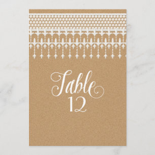 Tafelnummers  Lace Kraft Paper