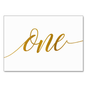 Tafelnummers - Luxe Typografie (Faux Folie) 1
