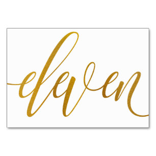 Tafelnummers - Luxe Typografie - Faux Gold Foil 11