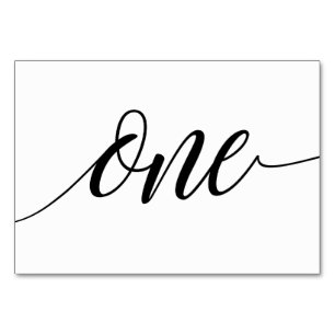 Tafelnummers - Luxe Typografie (zwart) 1