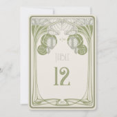 Tafelnummers  Mackintosh Trees Sage Groen (Voorkant)