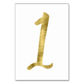 Tafelnummers met Gold Foil-effect nummer 1 (Achterkant)