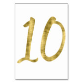 Tafelnummers met Gold Foil-effect nummer 10 (Achterkant)