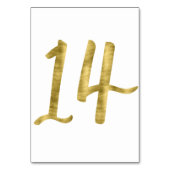 Tafelnummers met Gold Foil-effect nummer 14 (Achterkant)
