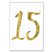 Tafelnummers met Gold Foil-effect nummer 15 (Achterkant)
