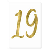 Tafelnummers met Gold Foil-effect nummer 19 (Voorkant)