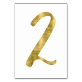 Tafelnummers met Gold Foil-effect nummer 2 (Achterkant)