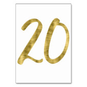Tafelnummers met Gold Foil-effect nummer 20 (Achterkant)