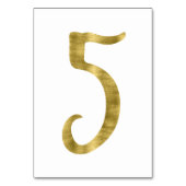 Tafelnummers met Gold Foil-effect nummer 5 (Achterkant)