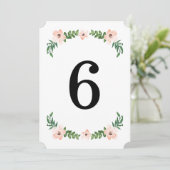 Tafelnummers met romantische wijnranken (Staand voorkant)