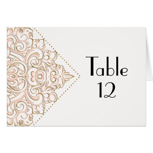 Tafelnummers Mooie Elegante Moderne Kant (Voorkant Horizontaal)