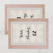 Tafelnummers Rustic Lace w Aged  Linen (Voorkant / Achterkant)