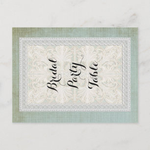 Tafelnummers Rustic Lace w Aged Linen