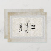 Tafelnummers Rustic Lace w Aged Linen (Voorkant / Achterkant)