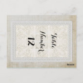 Tafelnummers Rustic Lace w Aged Linen (Achterkant)