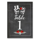 Tafelnummers Trouwsuiker schedels Rustieke Kaarten (Achterkant)