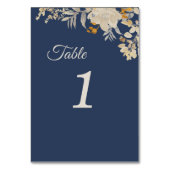 Tafelnummers van usty Blue Autumn Boho Wedding Tab (Achterkant)