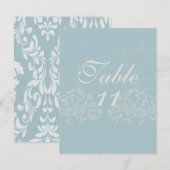 Tafelnummers vintage damast voor bruiloft (Voorkant / Achterkant)