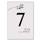 Tafelnummers voor een moderne bruiloft. (Achterkant)