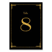 Tafelnummers voor trouwfeest Goud Pailletten Art D (Achterkant)