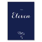 Tafelnummers voor trouwfeest in marineblauw met wi (Achterkant)