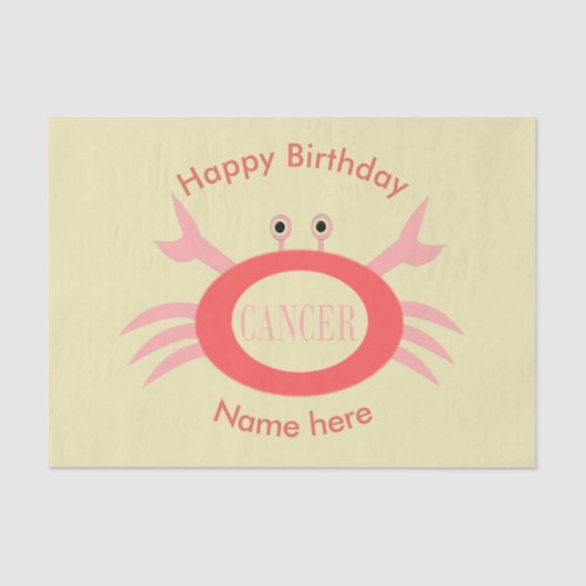 Tafelpapier voor Star-Sign. kanker Tissuepapier (Voorkant)
