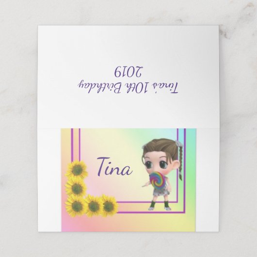 Tafelplaatskaart (Buitenkant ongevouwen)