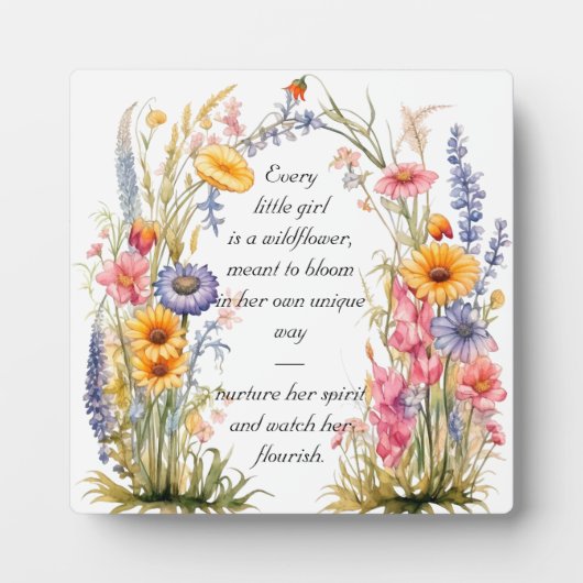 Tafelplaquette met wilde bloemen-spirit fotoplaat (Voorkant)