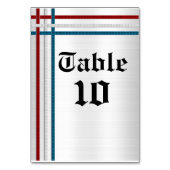 Tafelrode, witte en blauwe linten kaart (Achterkant)