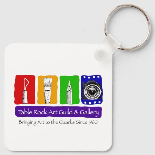 Tafelrots Art Gallery Square Sleutelhanger (Achterkant)