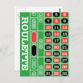 Tafelroulette - Casino Gamble To Win Briefkaart (Voorkant / Achterkant)