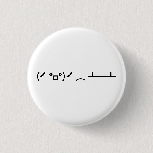 Tafelschuif ascii emoticon ronde button 3,2 cm (Voorkant)