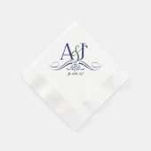 Tafelservet met gestempeld monogram servetten (Hoek)