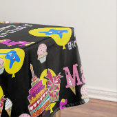 Tafelstof, Happy 5th Birthday, #5 Black Tafelkleed (Voorbeeld)