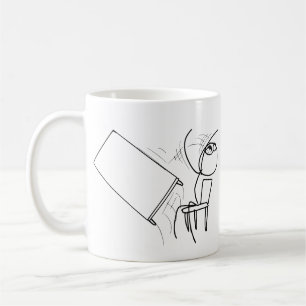 Tafelteken met loopvlakdiagram koffiemok