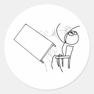 Tafelteken met loopvlakdiagram ronde sticker