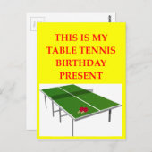 tafeltennis briefkaart (Voorkant / Achterkant)