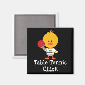 Tafeltennis chick magneet (Voorkant / Achterkant)