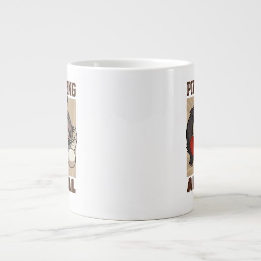 Tafeltennis Funny Ping Pong Binturong Bearcat Extra Grote Beker (Voorkant)