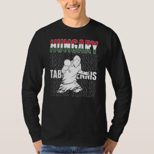 Tafeltennis Hongarije  Ondersteun Hongaars Ping Po T-shirt