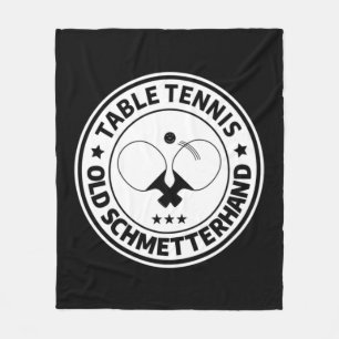 Tafeltennis oud vlinderontwerp voor tafeltennis fleece deken