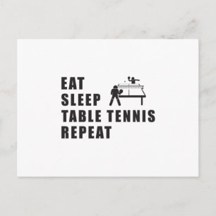 Tafeltennis peddel Ping Pong Herhaal cadeau idee Briefkaart