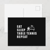 Tafeltennis peddel ping pong herhalen grappig cade briefkaart (Voorkant / Achterkant)
