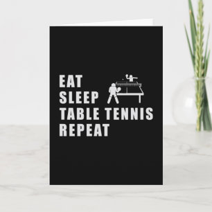 Tafeltennis peddel ping pong herhalen grappig cade kaart