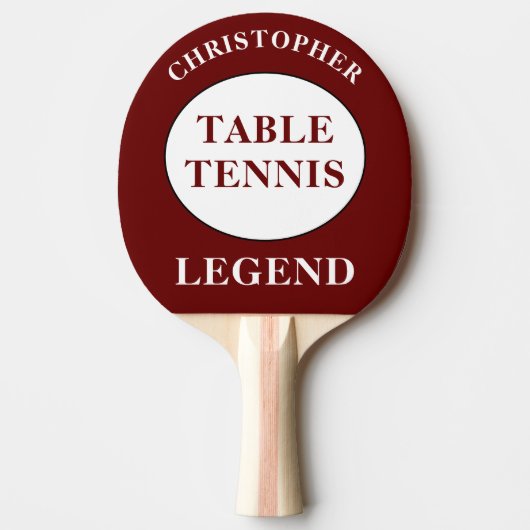Tafeltennis Ping Pong Legend Naam toevoegen Rood g Tafeltennisbatje (Voorkant)