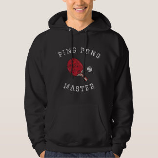 Tafeltennis Ping Pong Meester Grappige Citaat Graf Hoodie